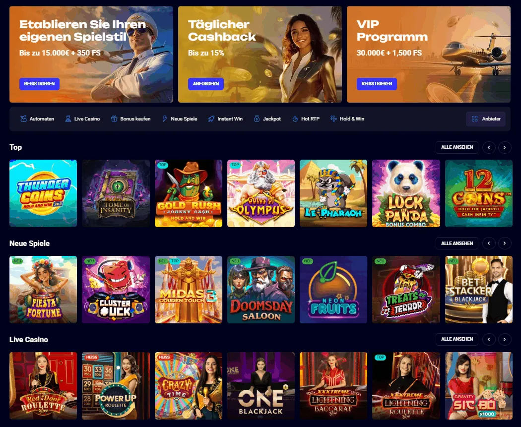 jet4bet casino lobby