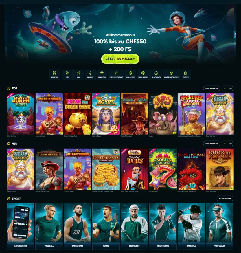 Slotexo Casino Webseite